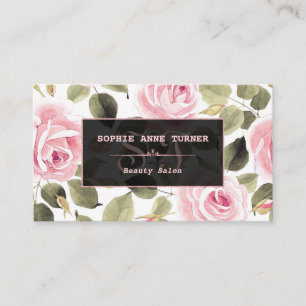 Carte De Rendez-vous Aquarelle moderne Rose floral maquillage or