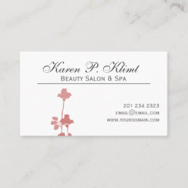 Carte De Rendez-vous Aquarelle rose de coiffeur floral de motif