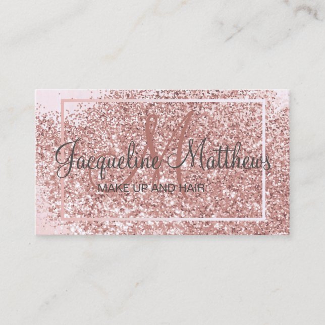 Carte De Rendez-vous Artiste de maquillage de Parties scintillant en fu (Devant)
