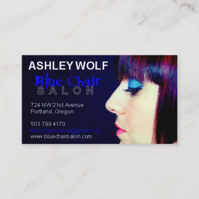 Carte De Rendez-vous Ashley pour le salon bleu de chaise (Devant)
