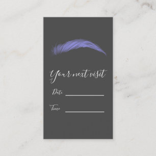 Carte de rendez-vous au salon Brows Microblading