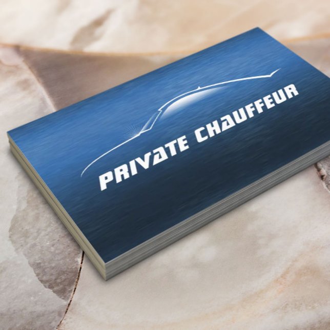 Carte De Rendez-vous Auto Voiture Chauffeur Privé Chauffeur (Créateur téléchargé)
