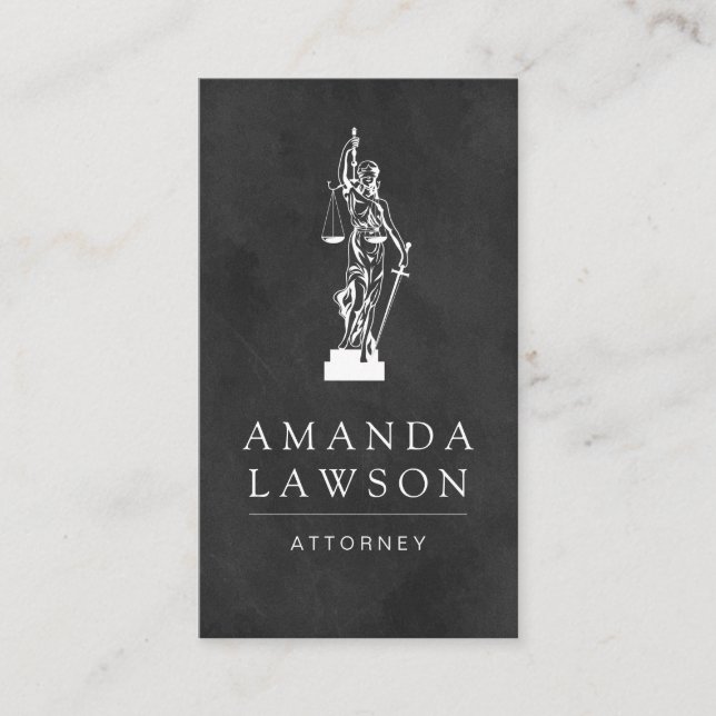 Carte De Rendez-vous Avocat À L'Avocat Aveugle Justice Icon (Devant)