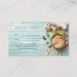 Carte De Rendez-vous Beach Aromathérapie Massage thérapie SPA Rendez-vo