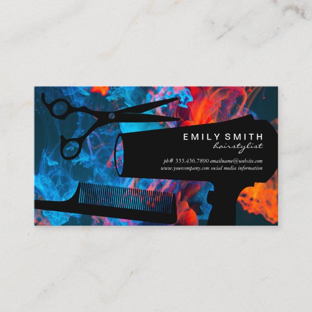 Carte De Rendez-vous Beauté des cheveux Maquillage Artiste | Salon (Devant)