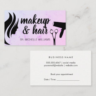 Carte De Rendez-vous Beauté des femmes Ciseaux et sécheur de souffle