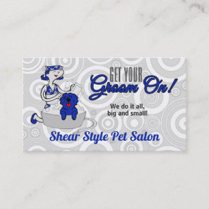 Carte De Rendez-vous Bleu Groom On avec Prochain animal Grossissant
