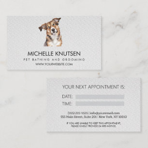 Carte de rendez-vous branchée pour animaux de comp