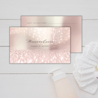 Carte De Rendez-vous Brillant avec Arti de maquillage Parties scintilla