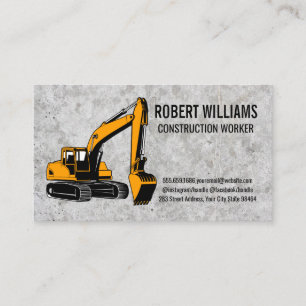 Carte De Rendez-vous Bulldozer   Béton
