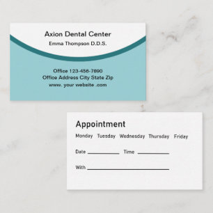 Carte De Rendez-vous Bureau moderne Dentist Nomination