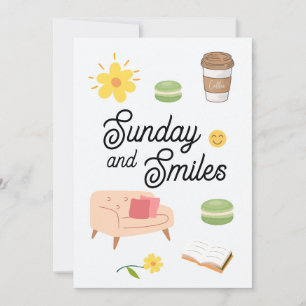 Carte de rendez-vous café pastel Vibes du dimanc