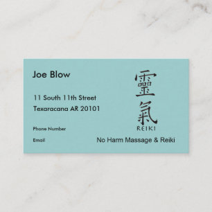 Carte De Rendez-vous Caractère de kanji pour REIKI