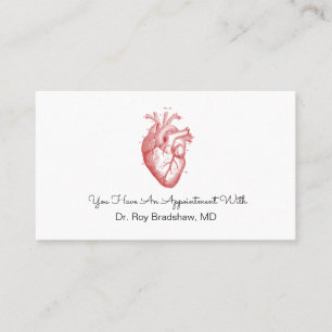 Carte De Rendez-vous Cardiologie Anatomique Du Coeur Ou Cardiologue