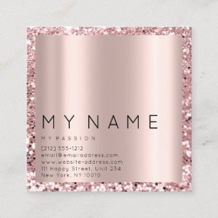 Carte De Rendez-vous Carré rose Parties scintillant maquillage Blog Evé