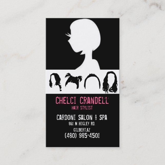 Carte De Rendez-vous Cheveux (Devant)