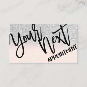 Carte De Rendez-vous Chic glamour Parties scintillant argent rose moder