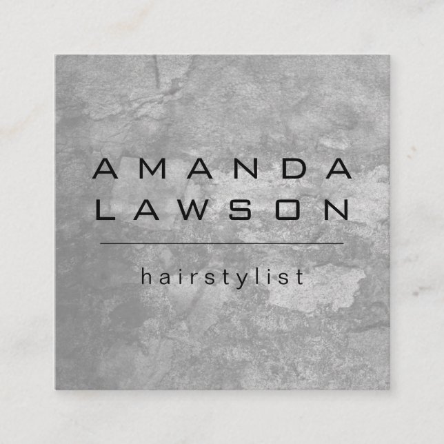 Carte De Rendez-vous Chic Grunge Grey (rendez-vous) (Devant)