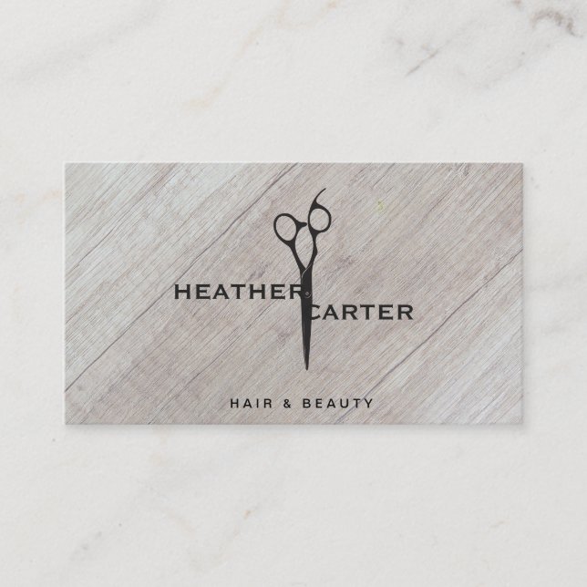 Carte De Rendez-vous cisaillement moderne | Wood Stylist (Devant)