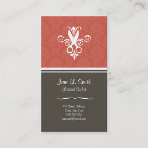 Carte De Rendez-vous Ciseaux rouges de tapisserie
