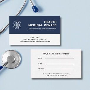 Carte De Rendez-vous Clinique de santé Médicale médecin professionnel