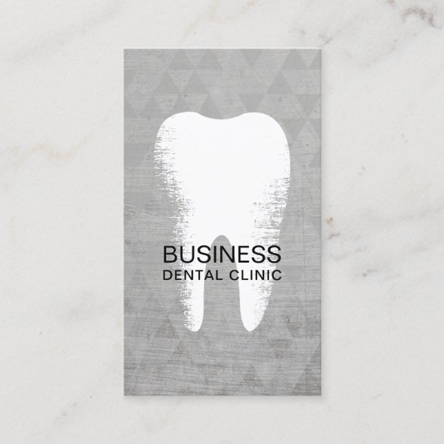 Carte De Rendez-vous Clinique dentaire géométrique grunge de logo de (Devant)