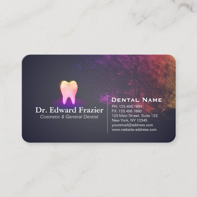 Carte De Rendez-vous Clinique dentaire professionnelle Rose Gold Tooth (Devant)
