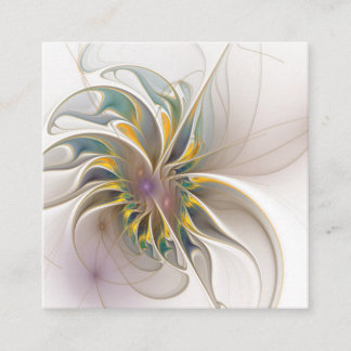 Carte De Rendez-vous Colorful fractal ornament. Flower art