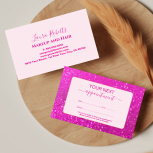 Carte De Rendez-vous Conception de Glamour Rose Chaud Branché