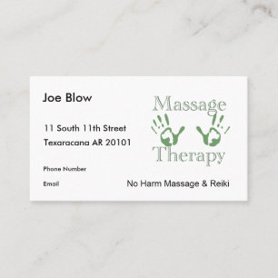 Carte De Rendez-vous Copies de main de thérapie de massage