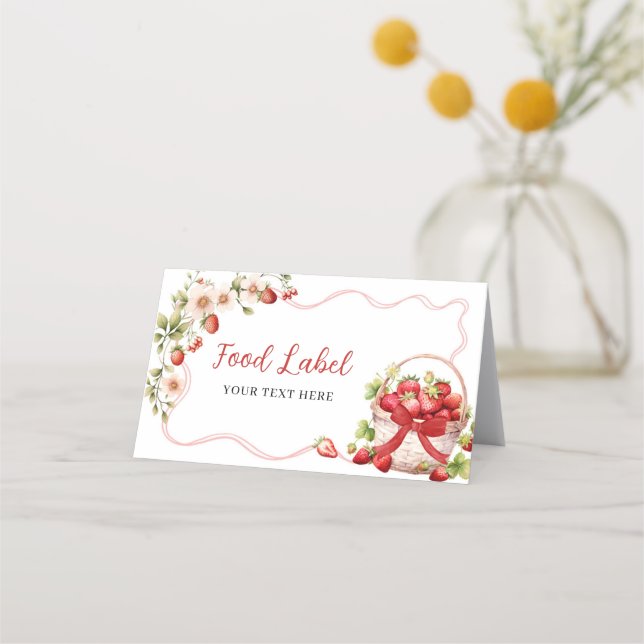 Carte De Rendez-vous Coquette Berry In Love Fête des mariées Étiquette  (Devant)