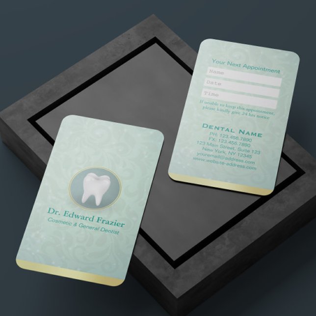 Carte De Rendez-vous Cosmétique et dentiste général Nomination Gold Tur (Créateur téléchargé)