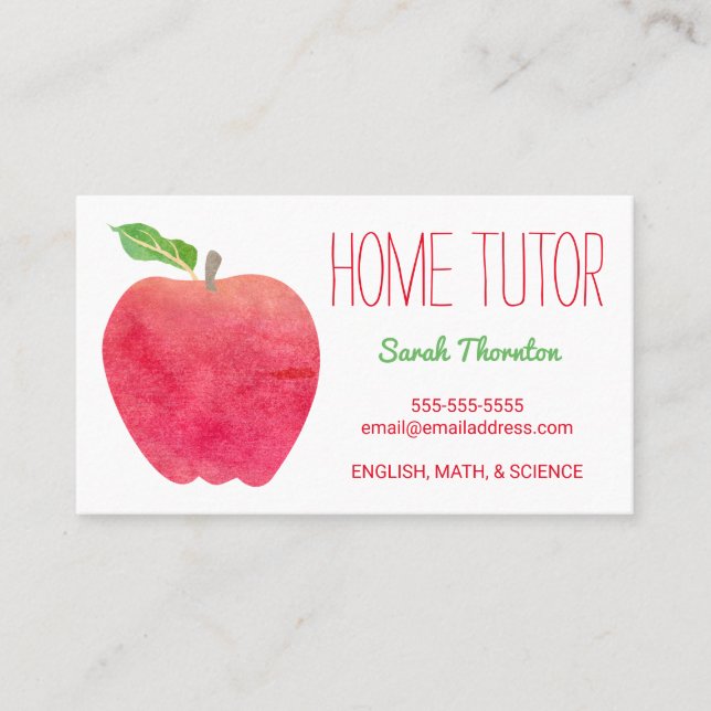 Carte De Rendez-vous Cours particuliers à la maison de rappel de (Devant)