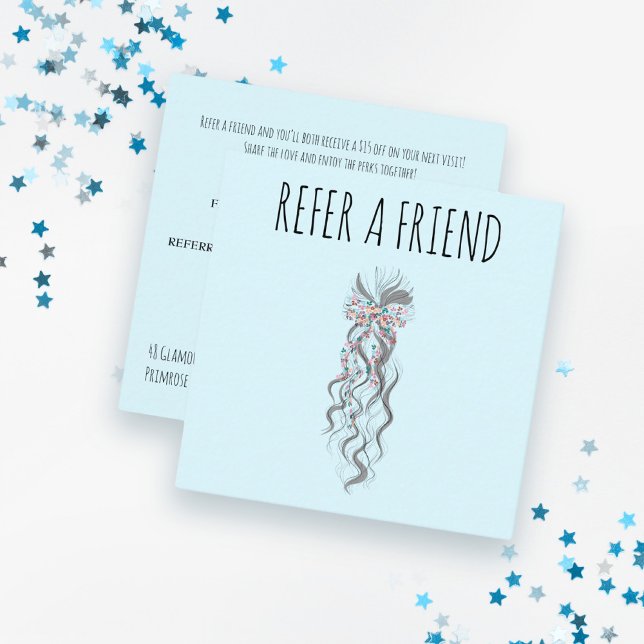 Carte De Rendez-vous Cute Pastel Bride Wavy Coiffeuse Salon de coiffure (Créateur téléchargé)