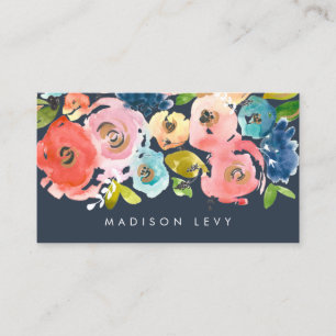 Carte De Rendez-vous Dames Aquarelle Peint Floral Motif