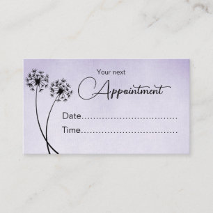 Carte De Rendez-vous Dandelion sur lavande effet de couleur d'eau simpl