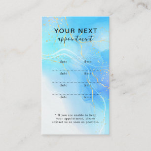Carte de Rendez-vous de Beauté Or Élégant Simple