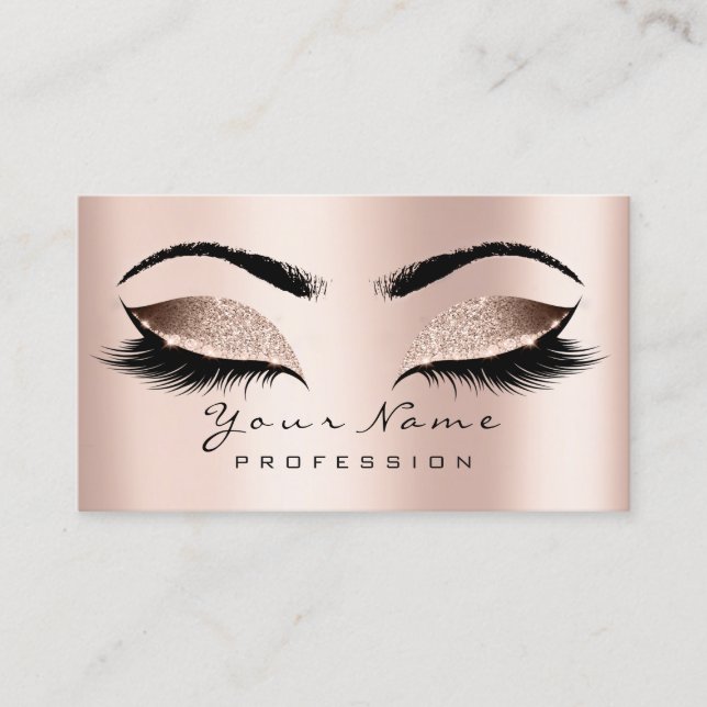 Carte de rendez-vous de l'artiste de maquillage La (Devant)