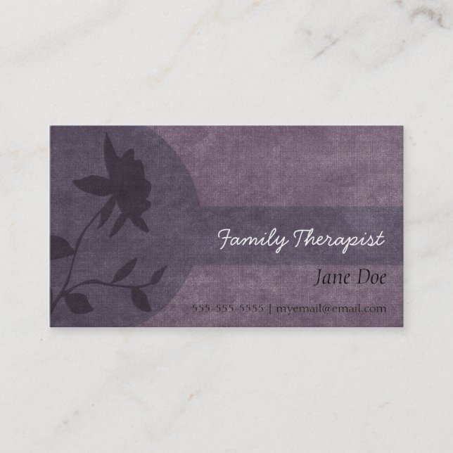 Carte de rendez-vous de thérapeute de famille (Devant)