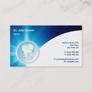 Carte de rendez-vous dentaire bleue   Personnalise