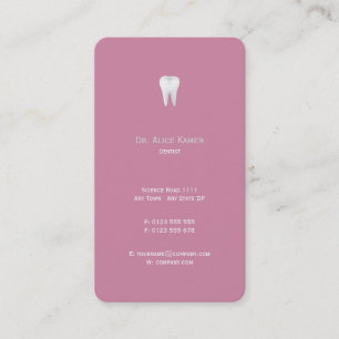 Carte de rendez-vous dentaire   Dentiste rose