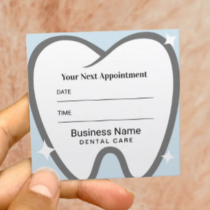 Carte De Rendez-vous Dentist White Tooth Dental Office Appointment