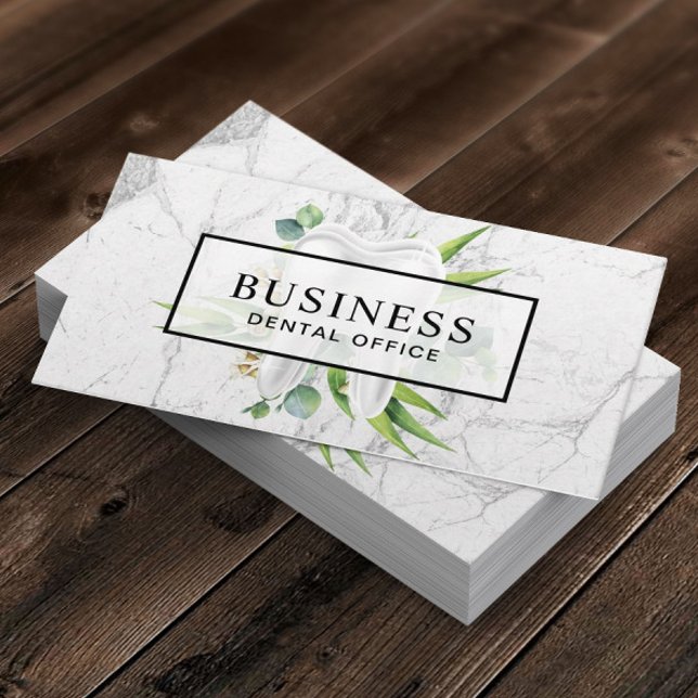 Carte De Rendez-vous Dentiste Dentaire Dentaire Moderne Marbre Nominati (Créateur téléchargé)