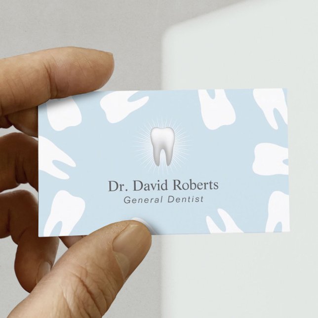 Carte De Rendez-vous Dentiste Dental Nomination Light Bleu (Créateur téléchargé)