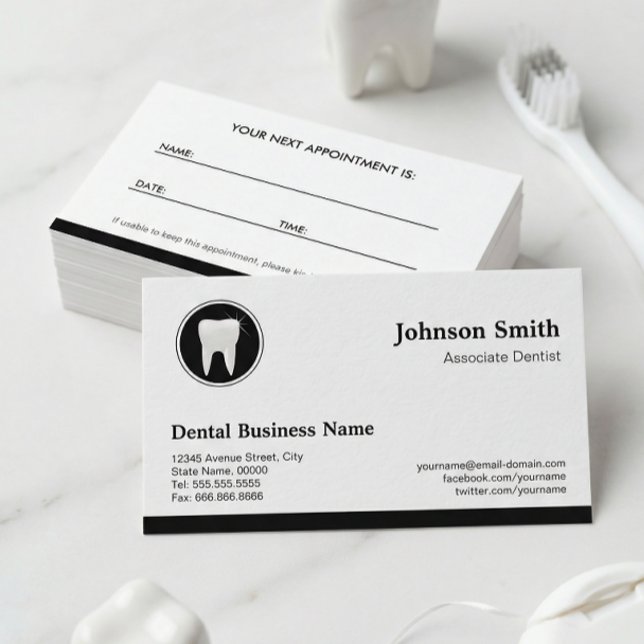 Carte De Rendez-vous Dentiste professionnel - Soins dentaires Nominatio (Créateur téléchargé)