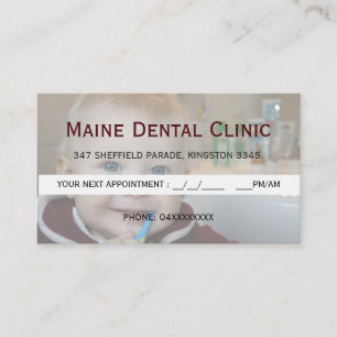 Carte de rendez-vous des dents de brossage de la c