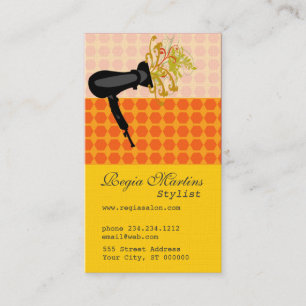 Carte De Rendez-vous Dessiccateur adorable de coiffeur de salon de