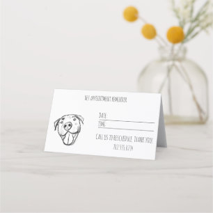 Carte De Rendez-vous dessin de bulle simple amoureux de les chiens noir