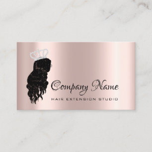 Carte De Rendez-vous Diamant rose d'étincelle de couronne de cheveux
