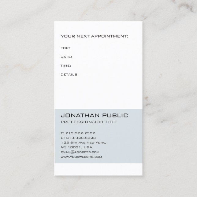 Carte De Rendez-vous Docteur Dentist Chic Appointment Reminder de (Devant)